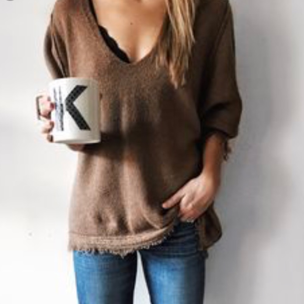 Free people brown sweater